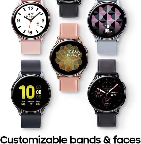 Samsung Galaxy Watch Active 2 (40mm, GPS, Bluetooth) Smart Watch with Advanced Health Monitoring, Fitness Tracking, and Long Lasting Battery, Black, SM-R830NZKCXAR (Renewed) in Saudi Arabia