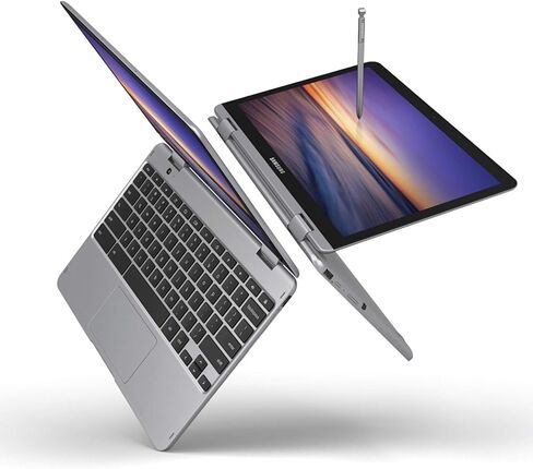 Samsung Chromebook Plus V2, 2-in-1, 4GB RAM, 32GB eMMC, 13MP Camera, Chrome OS, 12.2", 16:10 Aspect Ratio, Light Titan (XE520QAB-K01US) (Renewed) in Saudi Arabia