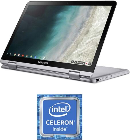 Samsung Chromebook Plus V2, 2-in-1, 4GB RAM, 32GB eMMC, 13MP Camera, Chrome OS, 12.2", 16:10 Aspect Ratio, Light Titan (XE520QAB-K01US) (Renewed) in Saudi Arabia