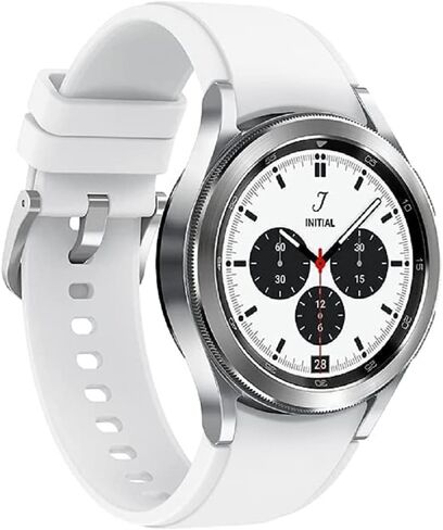 Samsung Galaxy Watch 4 Classic 42mm Smartwatch with ECG Monitor Tracker for Health Fitness Running Sleep Cycles GPS Fall Detection LTE US Version, Silver (Renewed) in Saudi Arabia