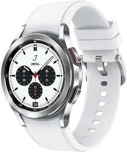 Samsung Galaxy Watch 4 Classic 42mm Smartwatch with ECG Monitor Tracker for Health Fitness Running Sleep Cycles GPS Fall Detection LTE US Version, Silver (Renewed) in Saudi Arabia