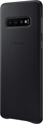 SAMSUNG Original Galaxy S10 Protective Leather Back Cover Case, Black in Saudi Arabia