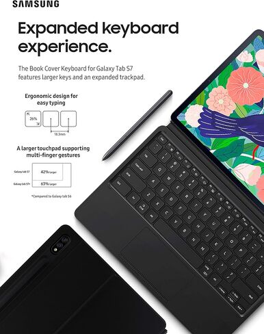 Samsung Galaxy EF-DT870 Keyboard & Cover for Tab S7 (Renewed) in Kuwait