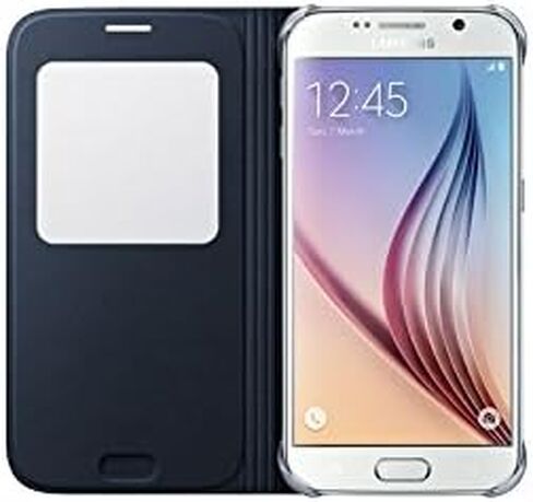Samsung S-View Flip Cover for Samsung Galaxy S6 - Black Sapphire Fabric in Saudi Arabia