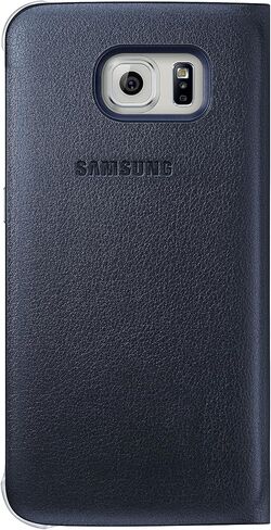 Samsung S-View Flip Cover for Samsung Galaxy S6 - Black Sapphire Fabric in Saudi Arabia