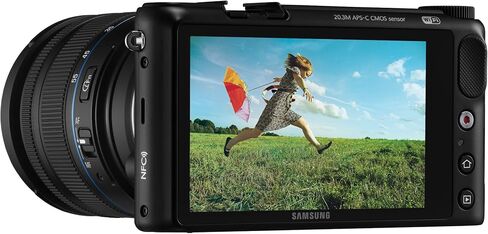 Samsung NX2000 20.3MP CMOS Smart WiFi Mirrorless Digital Camera with 20-50mm Lens and 3.7" Touch Screen LCD (Black) (OLD MODEL) in Saudi Arabia