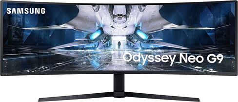 شاشة ألعاب سامسونج 49 بوصة، شاشة منحنية فائقة الاتساع، 240 هرتز 1 مللي ثانية، Quantum Mini LED، G-Sync، ارتفاع الشاشة القابل للتعديل، HDR 2000، Odyssey Neo G9، G95NA (LS49AG952NNXZA) (متجدد) in Saudi Arabia