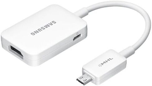 Samsung ET-H10FAUWESTA Micro USB to HDMI 1080P HDTV Adapter Cable for Samsung Galaxy S3/S4 and Note 2 - Retail Packaging - White in Kuwait