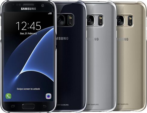 Samsung Galaxy S7 Case Clear Protective Cover - Black in Saudi Arabia