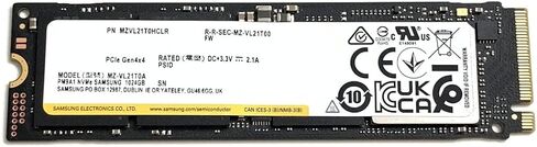 Samsung SSD 1TB PM9A1 NVMe PCIe 4.0 MZVL21T0HCLR Solid State Drive for Dell 980 Pro HP 02DY5T Lenovo Laptop Desktop PS5 Console in Saudi Arabia