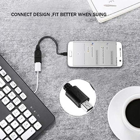 Micro USB to OTG Works with Samsung Galaxy J3 (2017) DUOS Direct On-The-Go Connection Kit and Cable Adapter! (Black) in Kuwait