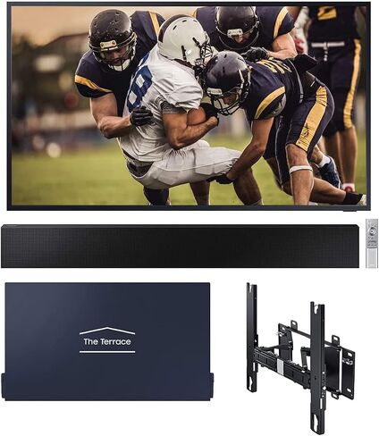 Samsung QN65LST7TA The Terrace 65" Outdoor-Optimized QLED 4K UHD Smart TV with a Complete Terrace Bundle That Includes a Soundbar, Full Motion Wall Mount, and TV Dust Cover (2020) in Saudi Arabia