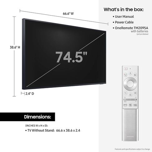 Samsung QN65LST7TA The Terrace 65" Outdoor-Optimized QLED 4K UHD Smart TV with a Complete Terrace Bundle That Includes a Soundbar, Full Motion Wall Mount, and TV Dust Cover (2020) in Saudi Arabia