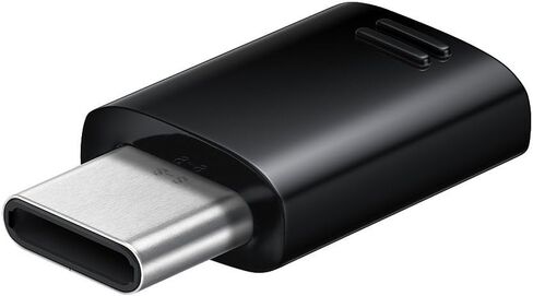 Samsung USB-C at Micro USB Adapter, EE-GN930, Black - Suitable for Galaxy A3 A320F, Galaxy A5 A520F, Galaxy S8 G950F, Galaxy S8+ G955F, Galaxy Tab S3 T820, Galaxy Tab S3 T825 LTE /4G in Saudi Arabia