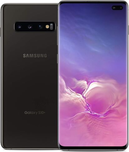 Samsung Galaxy S10+ Factory Unlocked Android Cell Phone | US Version | 1TB of Storage | Fingerprint ID and Facial Recognition | Long-Lasting Battery | Ceramic Black in Kuwait