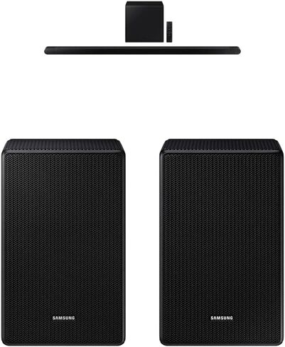مكبر صوت SAMSUNG HW-S800B 3.2.1ch مع تقنية Dolby Atmos DTS:X اللاسلكية، تصميم نحيف للغاية، Q Symphony، 2022، طقم مكبر صوت أسود وخلفي - Dolby Atmos/DTS: X (SWA-9500S، موديل 2021) in Kuwait