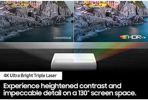 Samsung SP-LSP9T 130" The Premiere 4K Smart Laser Short-Throw Projector with an Additional 4 Year Coverage by Epic Protect (2021) in Saudi Arabia