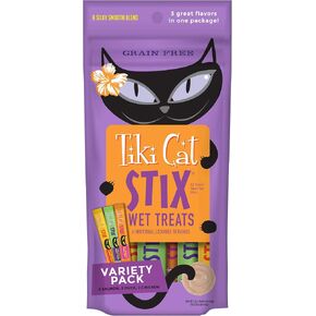 Tiki Cat Stix Wet Mousse Treats, Single Serve Indulgent Lickable Treat or Dry Food Topper, with Chicken in Creamy Gravy, 0.5 oz. Pouch (Pack of 20) in Saudi Arabia