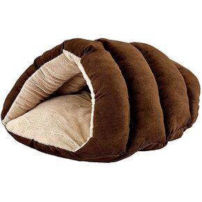 SPOT Sleep Zone Cuddle Cave - Cat Cave Bed for Indoor Cats and Mini Dogs, Durable, Comfortable, Washable for Kittens and Puppies under 10 lbs and 12 inches Long, Chocolate Color