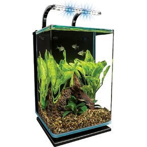 MarineLand Contour Glass Aquarium Kit with Rail Light