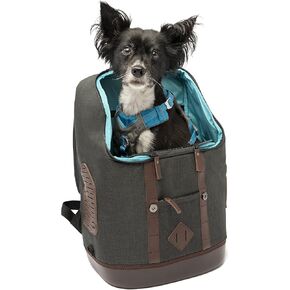 Kurgo Dog Carrier Backpack for Small Pets - Dogs & Cats | TSA Airline Approved | Cat | Hiking or Travel | Waterproof Bottom | G-Train | Ruck Sack | Heather Grey in Kuwait