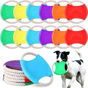 36 Pieces Flying Disc Dog Rope Toys Dog Toy Dog Training Toy Assortment Puppy Chew Rope Toy for Large Medium Small Breeds Pet Training Throwing Playing and Teething Clean in Saudi Arabia