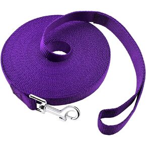 PETGOGO 15ft 20ft 30ft 40ft 50ft Long Dog/Puppy Lead Obedience Recall Training Dog Leashes for Small Medium Dogs Camping, Training, Play, or Backyard (Black, 1" x 20FT) in Saudi Arabia