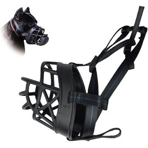 JAKI Dog Muzzle Silicone Basket Muzzle with Slow Feeder for Small Medium Large Aggressive Dogs, Soft Humane Cage Mouth Cover for Positive Training Anti-Barking Chewing, Easy to Accept in Kuwait