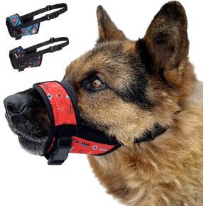 CollarDirect Dog Muzzle - Adjustable Soft Breathable Tribal Nylon Dog Mouth Guard Cover for Small, Medium and Large Dogs, Anti Chewing, Barking & Biting (Pattern 1; S) in Saudi Arabia