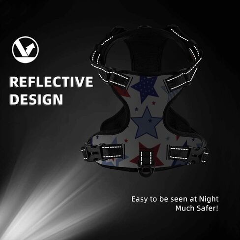 نجم البحر لا سحب الكلب تسخير للكلاب الكبيرة لا سحب المقود الكلب، قابل للتعديل كبير الكلب تسخير عاكس سترة الكلب تسخير، من السهل المشي الكلب تسخير للكلاب المتوسطة لا سحب تسخير الحيوانات الأليفة in Kuwait