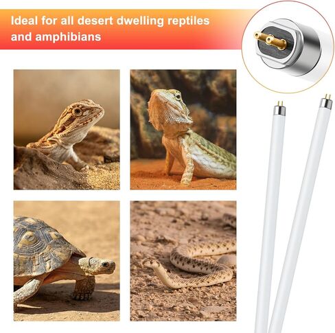 LUCKY HERP 2 حزمة T5 UVB 10.0 ضوء الزواحف 39W، UVA UVB أنبوب مصباح الفلورسنت، لمبة إضاءة UVB للسلاحف والحرباء والسلاحف والسحلية in Kuwait