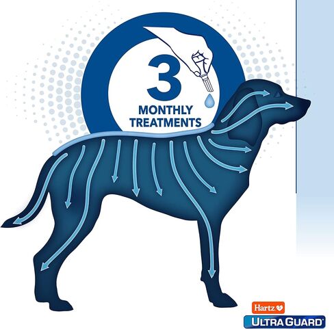 Hartz UltraGuard Dual Action Flea & Tick Topical Dog Treatment and Flea and Tick Prevention, 3 Months, 5-14 Pound Dogs(pack of 3) in Saudi Arabia