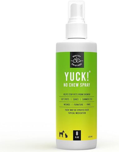 Bitter Spray for Dogs - No Chew Spray - Best No Bite Spray for Dog, Puppies, & Cats - Stop Pets from Chewing on Furniture, Paw, Wounds & More - Water Based Formula Does Not Sting or Stain in Kuwait