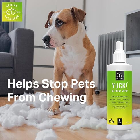 Bitter Spray for Dogs - No Chew Spray - Best No Bite Spray for Dog, Puppies, & Cats - Stop Pets from Chewing on Furniture, Paw, Wounds & More - Water Based Formula Does Not Sting or Stain in Kuwait