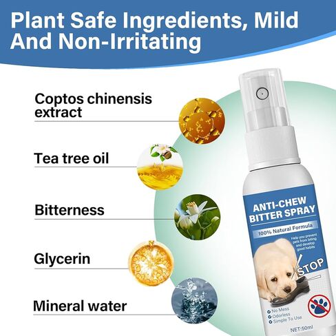 Bitter Apple Spray for Dogs to Stop Chewing,No Chew Spray for Dogs,Prevents Dogs From Biting and Protect the Safety of Furniture and Pets for Indoor and Outdoor Use in Kuwait