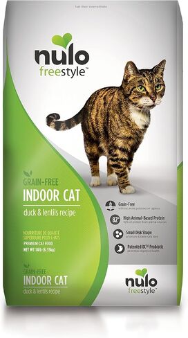 Nulo FreeStyle Dry Cat Food Indoor - Duck & Cod, High Protein Grain-Free Dry Cat Food, Natural Kibble with Probiotics and Omegas Fatty Acids, 4lb Bag in Kuwait