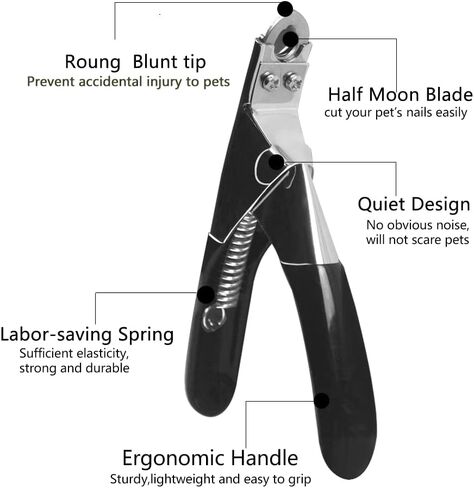 ماكينة قص أظافر الكلاب والقطط من Auson، أدوات تشذيب احترافية لمخالب الحيوانات الأليفة، شفرات حادة من الفولاذ المقاوم للصدأ، أدوات تزيين الحيوانات الأليفة المتوسطة والكبيرة، مقابض مريحة للحيوانات الصغيرة والمتوسطة والكبيرة (أسود) in Kuwait