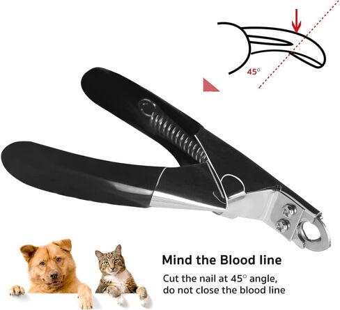 ماكينة قص أظافر الكلاب والقطط من Auson، أدوات تشذيب احترافية لمخالب الحيوانات الأليفة، شفرات حادة من الفولاذ المقاوم للصدأ، أدوات تزيين الحيوانات الأليفة المتوسطة والكبيرة، مقابض مريحة للحيوانات الصغيرة والمتوسطة والكبيرة (أسود) in Kuwait