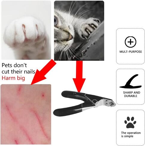 ماكينة قص أظافر الكلاب والقطط من Auson، أدوات تشذيب احترافية لمخالب الحيوانات الأليفة، شفرات حادة من الفولاذ المقاوم للصدأ، أدوات تزيين الحيوانات الأليفة المتوسطة والكبيرة، مقابض مريحة للحيوانات الصغيرة والمتوسطة والكبيرة (أسود) in Kuwait