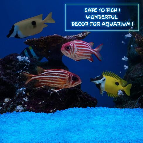 Glow in The Dark Gravel, Fluorescent Glow in The Dark Rocks Decorations Fish Tank Rocks Decorative Aquarium Gravel Stones for Garden Room Planter Aesthetic, 300g/ 0.66lb (3-5 mm, Blue Green) in Kuwait