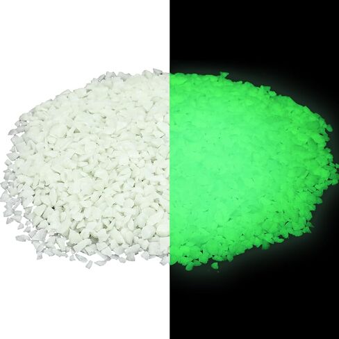 Glow in The Dark Gravel, Fluorescent Glow in The Dark Rocks Decorations Fish Tank Rocks Decorative Aquarium Gravel Stones for Garden Room Planter Aesthetic, 300g/ 0.66lb (3-5 mm, Blue Green) in Kuwait