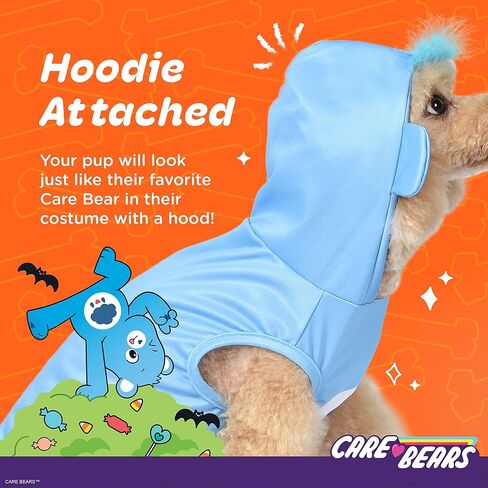 Halloween Cheer Bear Sleeveless Hoodie - S - Cozy Hoodie for Dogs | Fun and Cute Halloween Costumes for Dogs| Officially Licensed Care Bears Pet Products in Kuwait