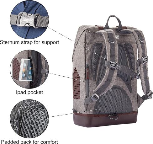 Kurgo Dog Carrier Backpack for Small Pets - Dogs & Cats | TSA Airline Approved | Cat | Hiking or Travel | Waterproof Bottom | G-Train | Ruck Sack | Heather Grey in Kuwait