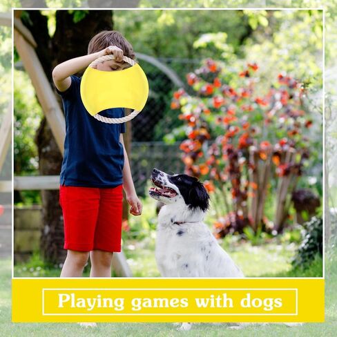 36 Pieces Flying Disc Dog Rope Toys Dog Toy Dog Training Toy Assortment Puppy Chew Rope Toy for Large Medium Small Breeds Pet Training Throwing Playing and Teething Clean in Saudi Arabia