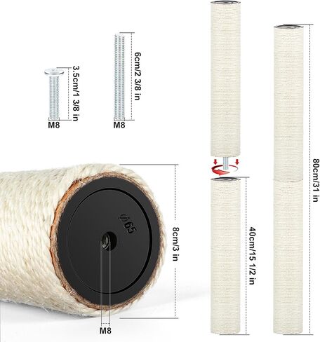 4 PCS M8 Cat Scratching Post Replacement, 15.7 x 3.1 Inches in Saudi Arabia