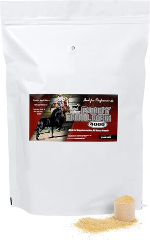Body Builder 4000, Horse Weight Gain Supplement, High Fat and Energy Horse Weight Builder with Body Conditioning Horse Vitamins, Improves Hoof Quality - 25 LB Bag in Saudi Arabia