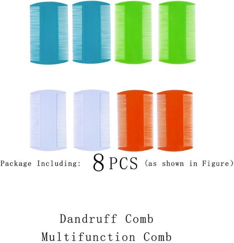 8 Pcs Double Sided Fine Combs,Cat Dog Pet Grooming Fine Tooth Hair Combs in Kuwait