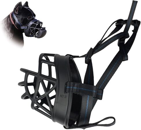 JAKI Dog Muzzle Silicone Basket Muzzle with Slow Feeder for Small Medium Large Aggressive Dogs, Soft Humane Cage Mouth Cover for Positive Training Anti-Barking Chewing, Easy to Accept in Kuwait