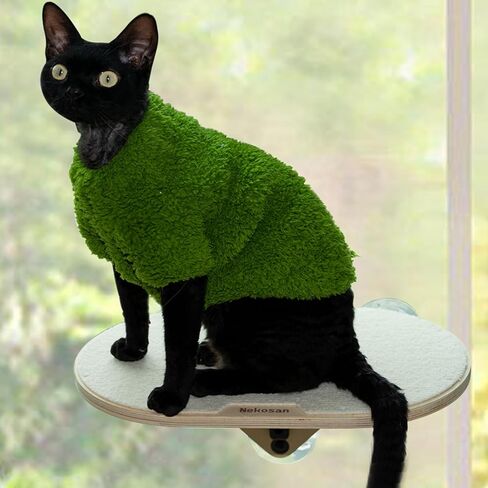 Nekosan Cat Window Perch, Cat Hammock Window Seat for Indoor Cats, Sturdy Cat Bed, Made of Solid Wood, Beige in Kuwait