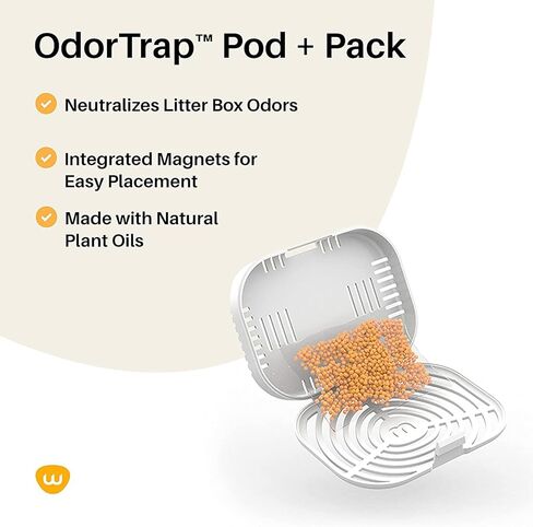 OdorTrap by Whisker، يزيل روائح صندوق الفضلات للقطط الصغيرة، ويتضمن جراب OdorTrap وحزمة خرز مع تقنية Fresh Wave، متوافق مع روبوت الفضلات وصناديق الفضلات التقليدية in Kuwait